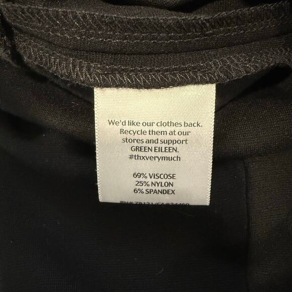 Eileen Fisher Women's Pants Pull On Stretch Straight Leg Tapered Black 14 - Picture 4 of 9